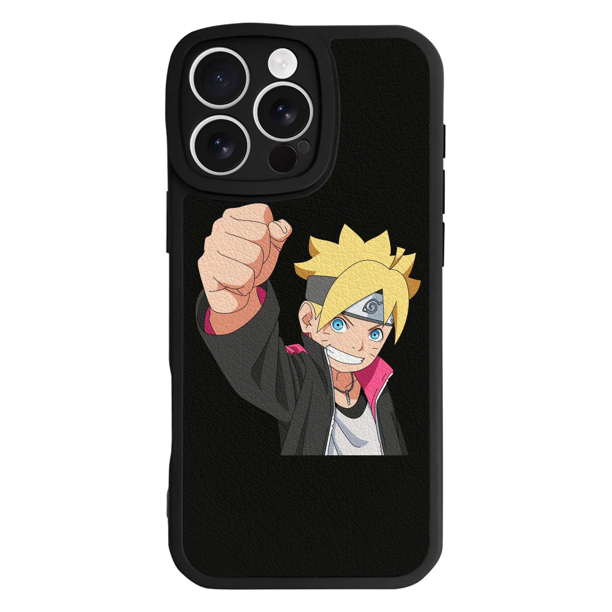 （画像用） NARUTO -ナルト- うずまき ボルト Uzumaki Boruto 【iPhone 16シリーズ対応】シリコンスマホケース（レザー調） 材質：シリコン